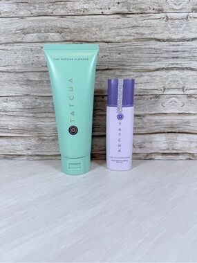 Tatcha Mint Green Cleanser & Lavender Sunscreen Duo